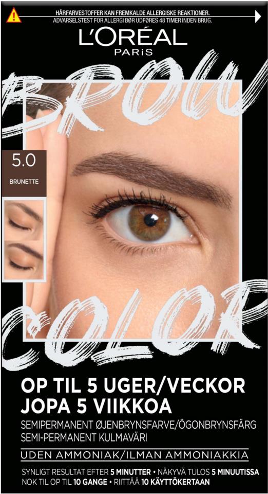 L'Oréal Paris Brow Color Semi-Permanent Eyebrow Color 5.0 Brunette
