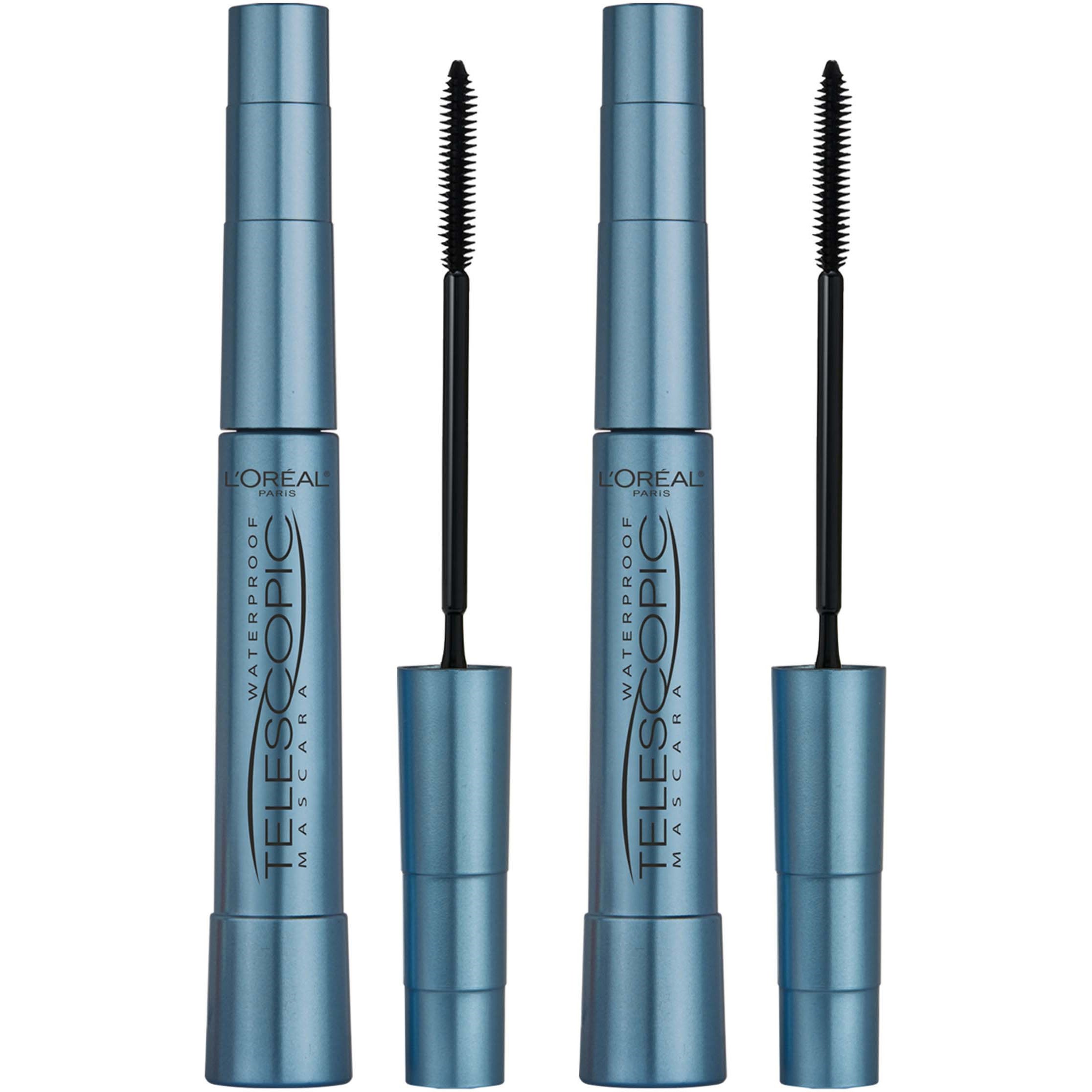 Loreal Paris Bundle Telescopic Waterproof Mascara Black 8 ml x 2
