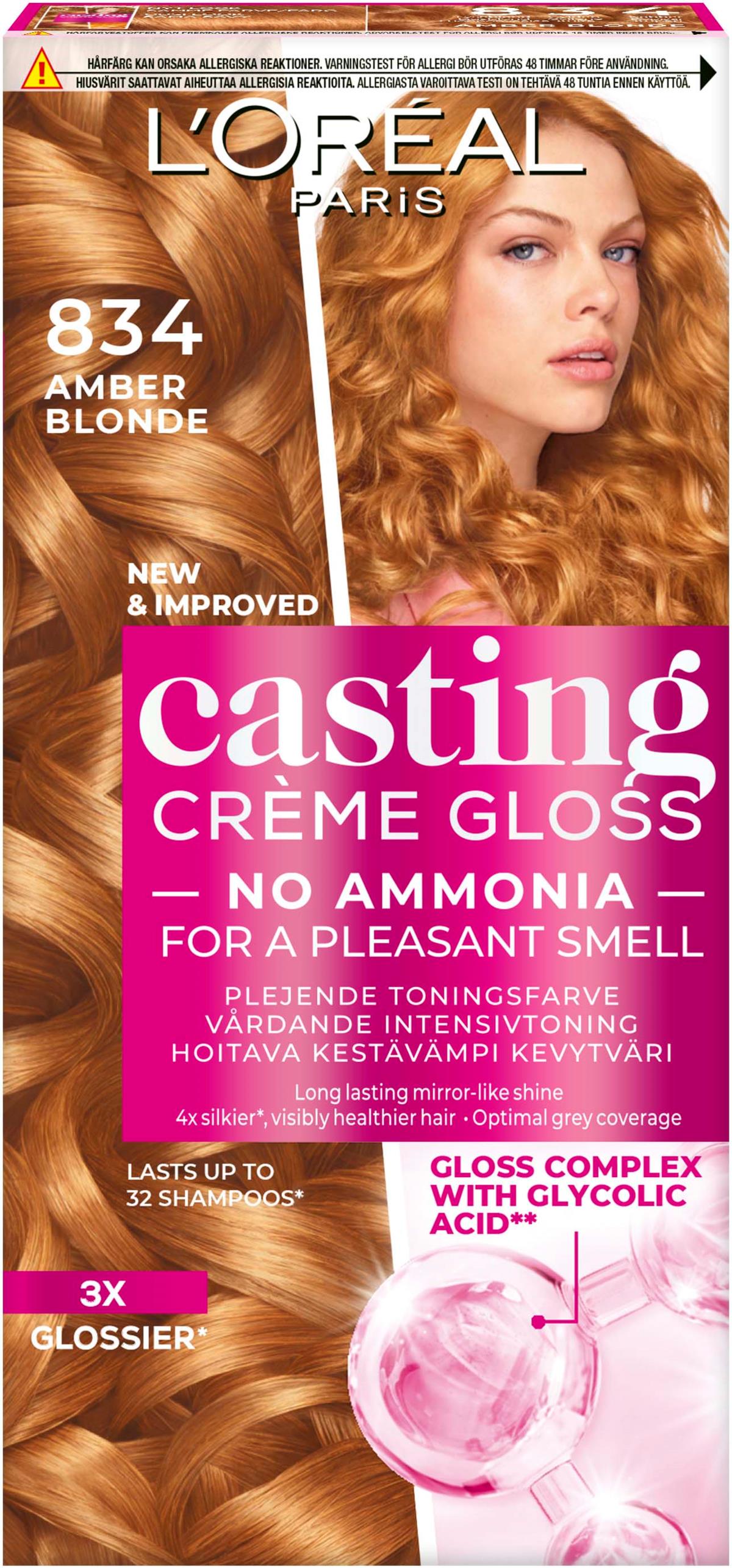 Loreal Paris Casting Crème Gloss 834 Amber Blonde