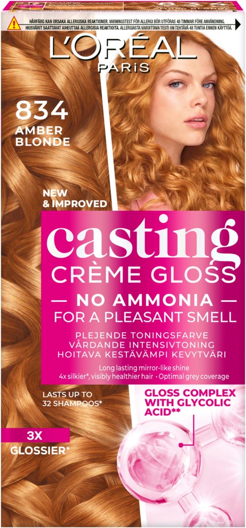 Loreal Paris Casting Crème Gloss 834 Amber Blonde