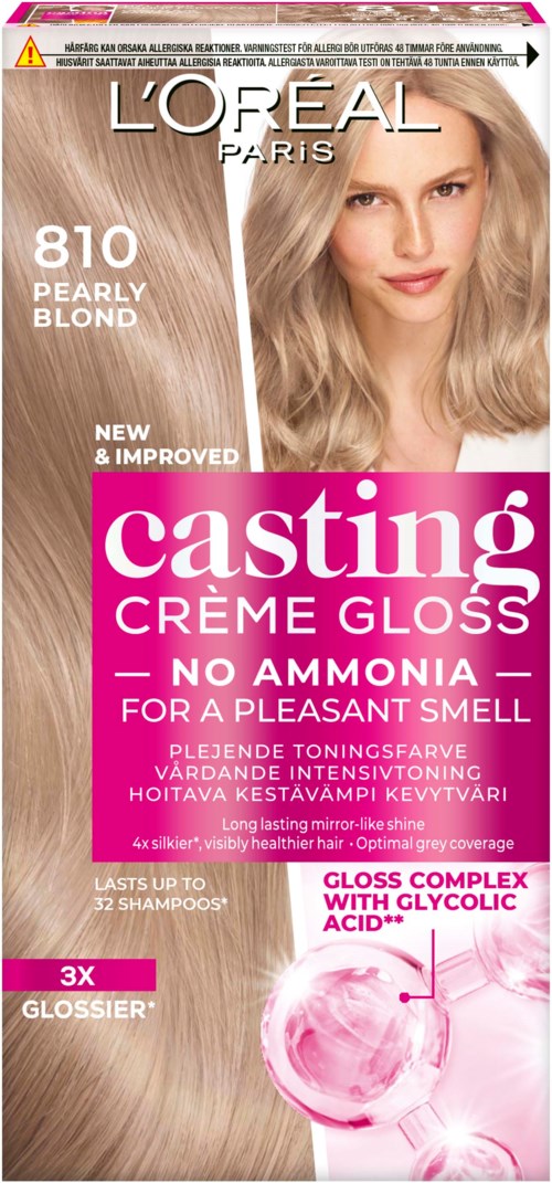 Loreal Paris Casting Crème Gloss Semi-permanent Coloration 810 Satin Blonde