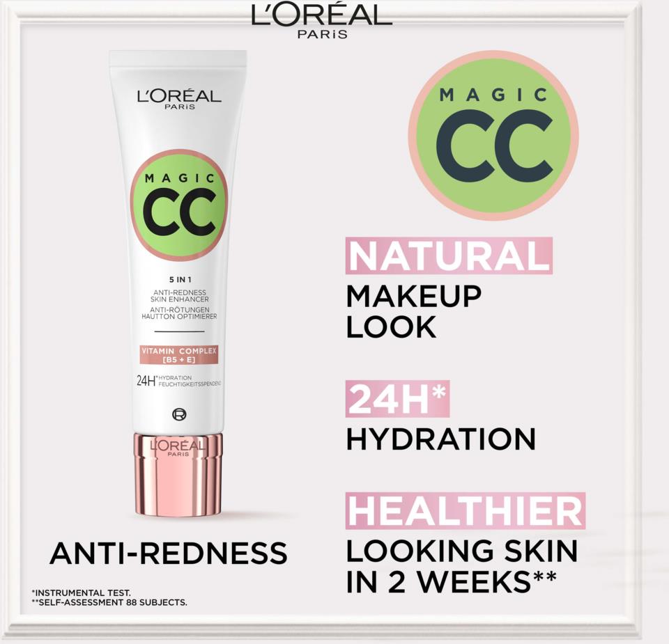 L'Oréal Paris CC Cream Antirednessgreen Universal Shade 1 30 ml
