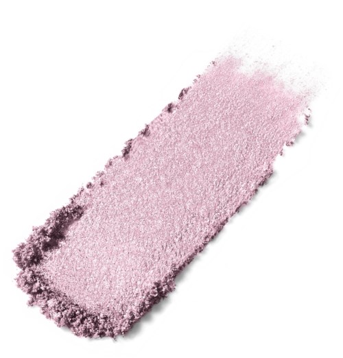 A pink powder spread unevenly, with darker edges, on a white background.