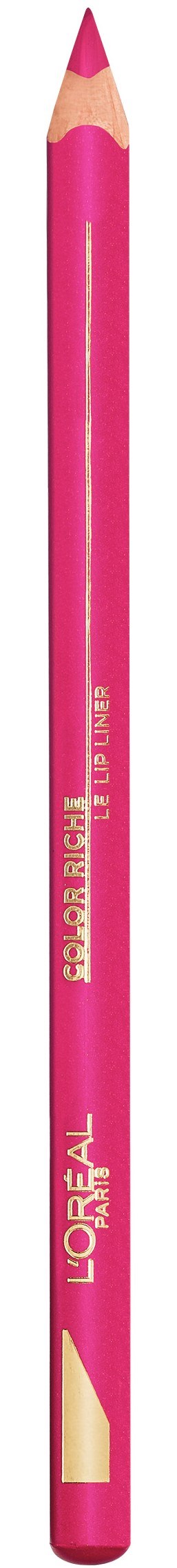 Ein rosa Bleistift mit beige Spitze, gekennzeichnet L'Oréal, für Make-up oder Schönheit.