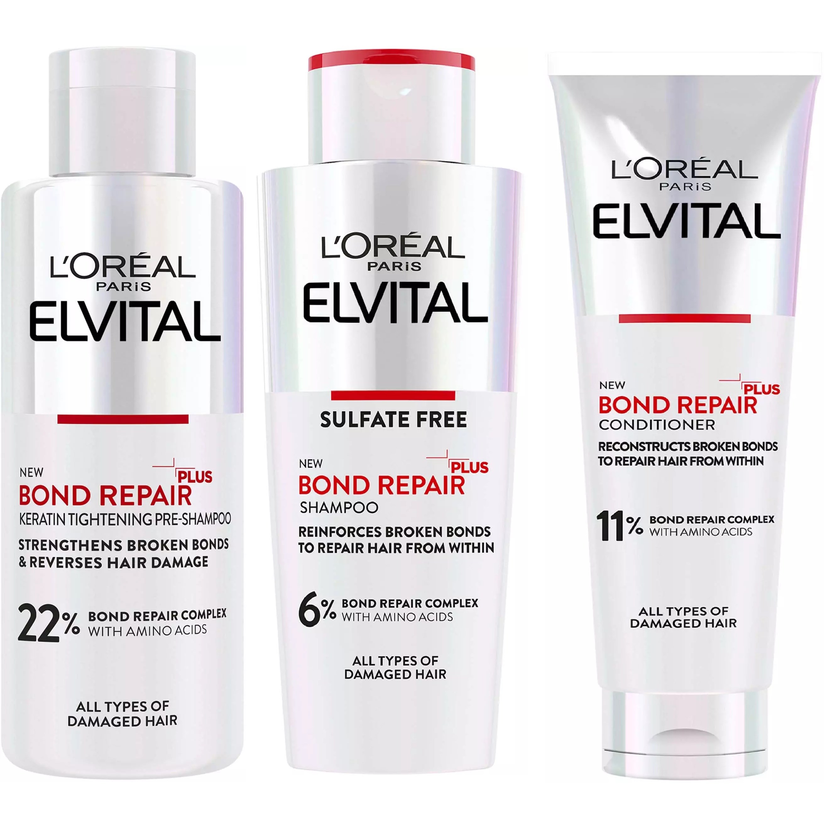Loreal Paris Elvital Bundle Shampoo 200 ml & Conditioner 150 ml & Rescue Pre-Shampoo 200 ml