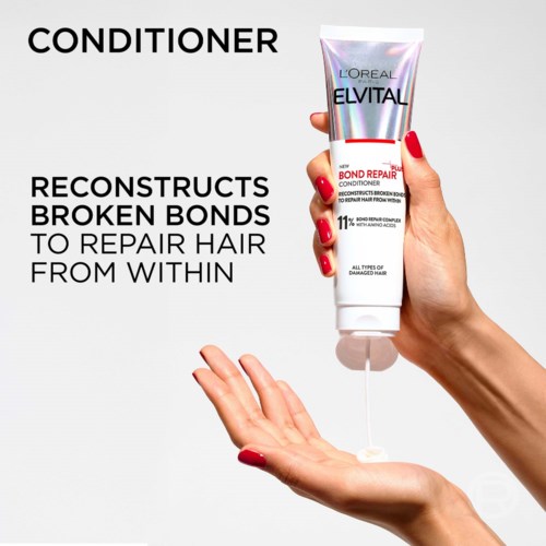 Кондиционер для волос L'Oreal Paris Elvital Bond Repair восстанавливающий, для повреждённых волос, 150 мл — фото 8