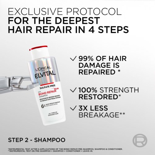 Шампунь L'Oreal Paris Elvital Bond Repair восстанавливающий, для повреждённых волос, 200 мл — фото 5