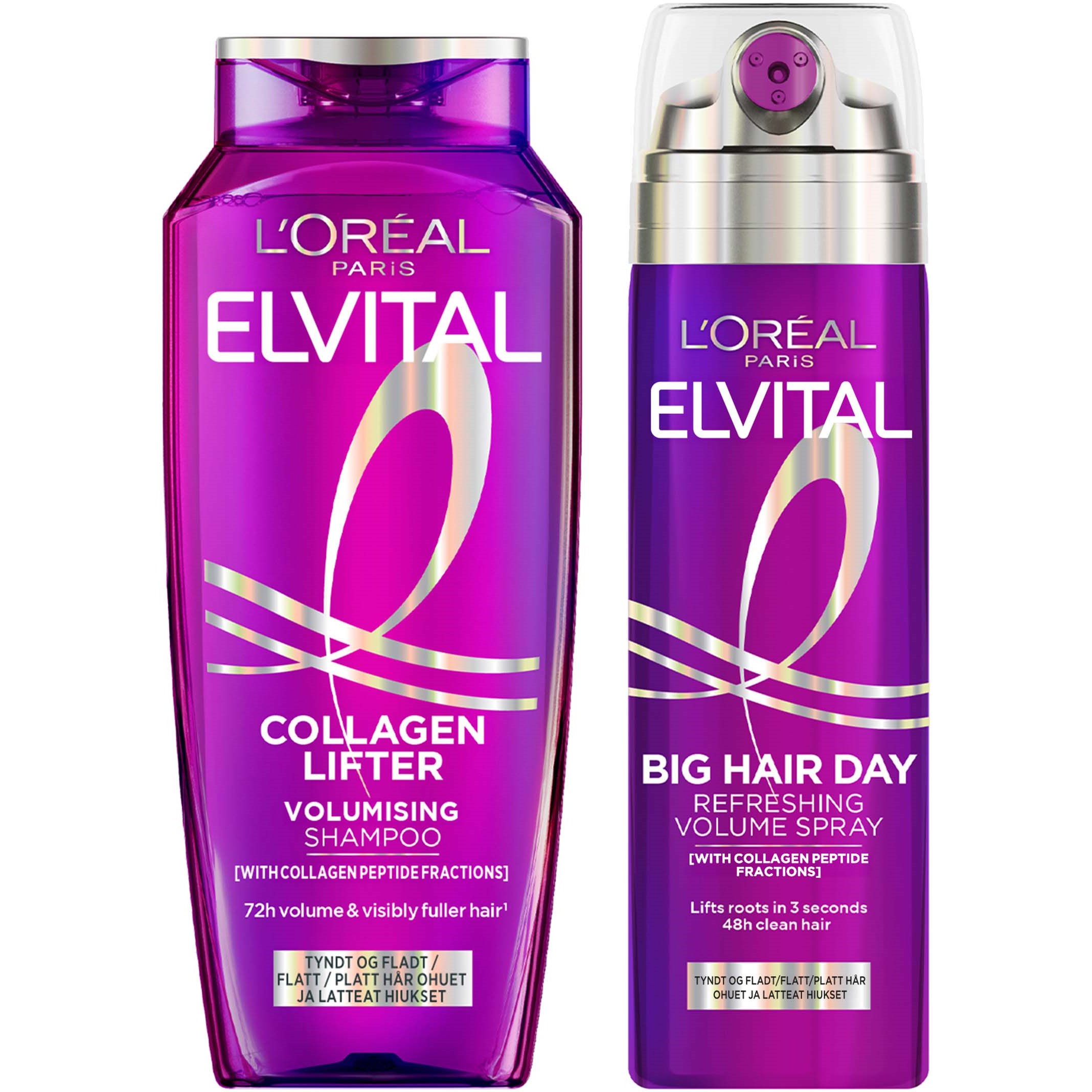 Loreal Paris Elvital Collagen Lifter Shampoo 250 ml & Big Hair Da