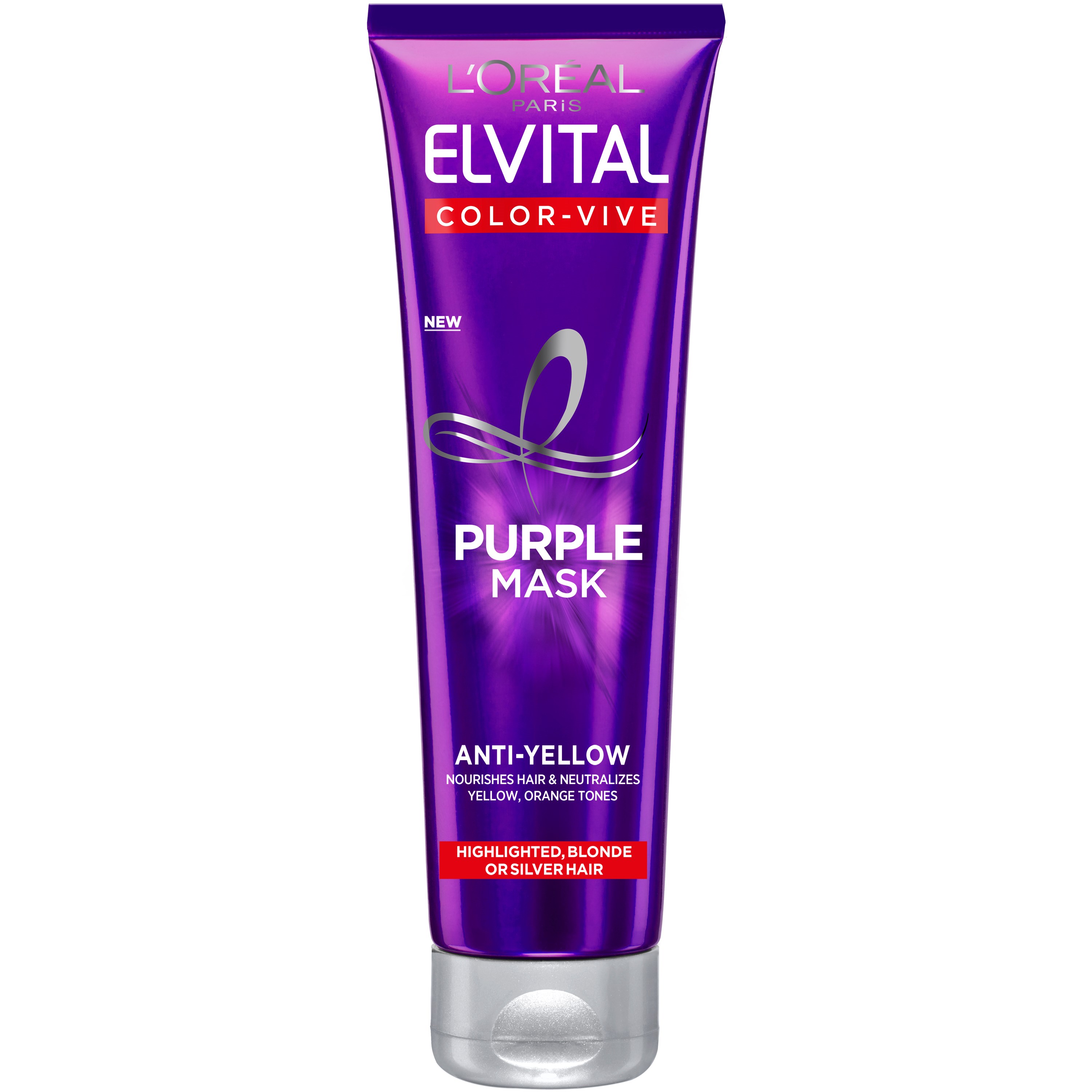 Loreal Paris Color-Vive Elvital Purple Mask 150 ml billede