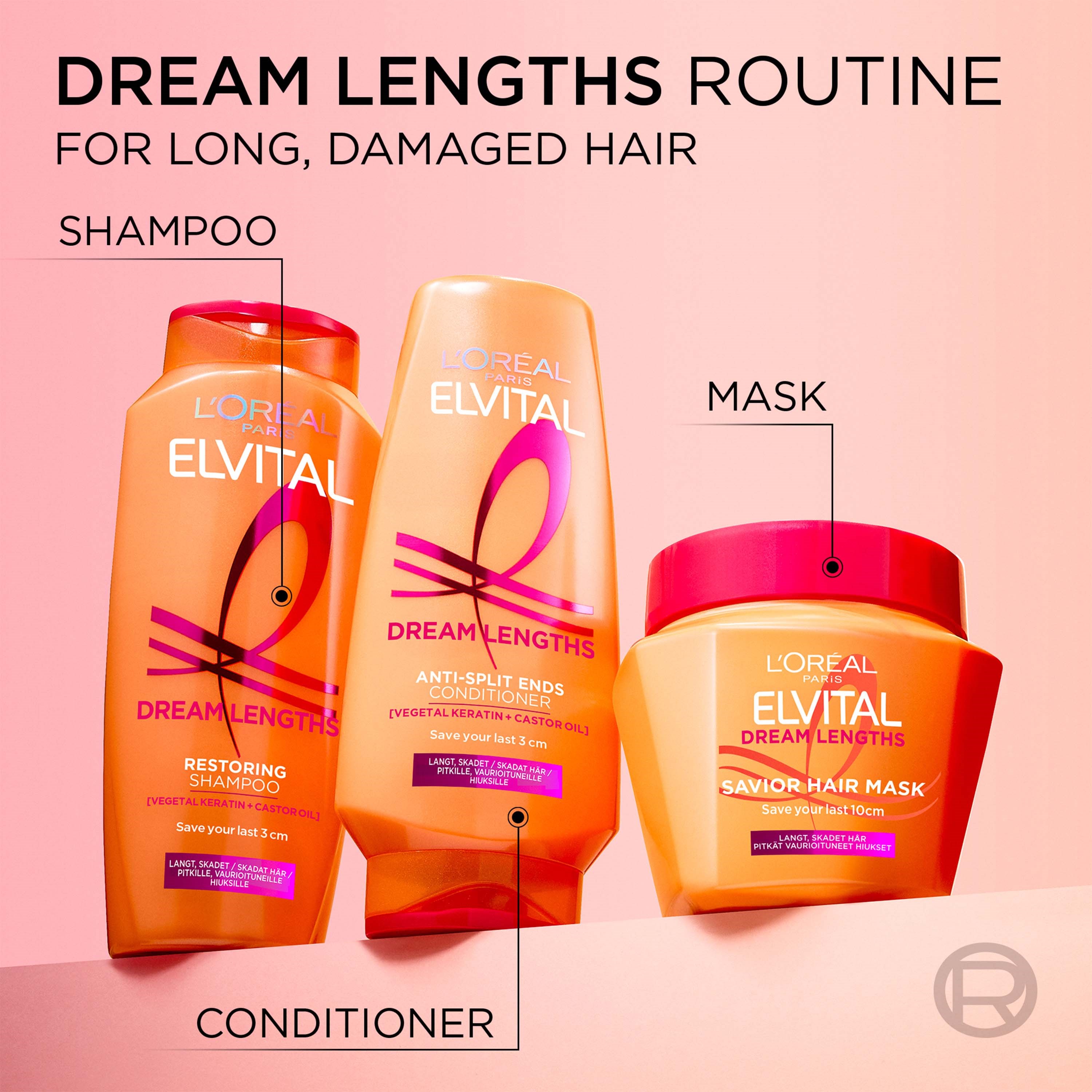 L'Oréal Paris Elvital Dream Length Hair Mask 300 ml (obrázok 8)