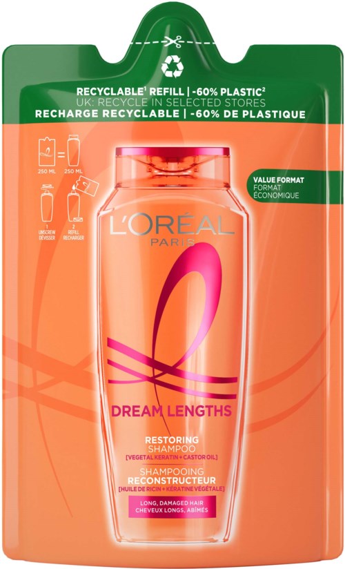 Loreal Paris Elvital Dream Length Restoring Shampoo Refill 250 ml