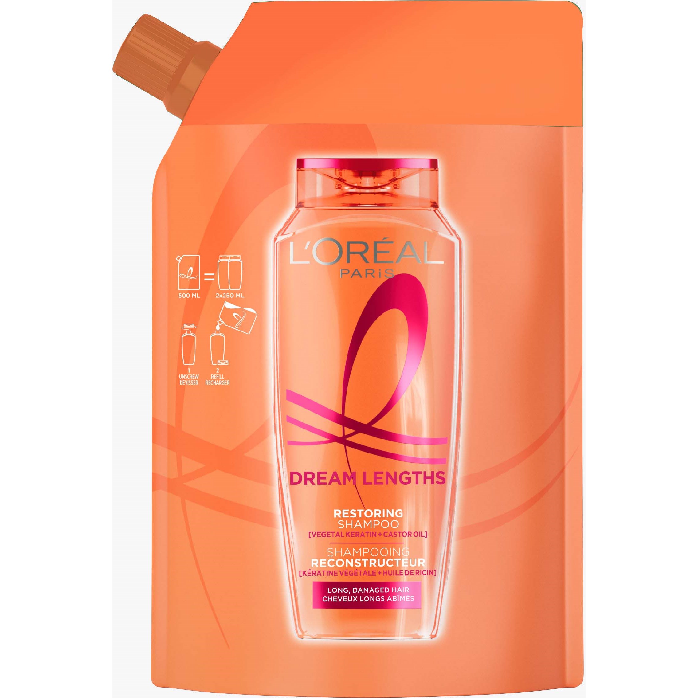 Loreal Paris Elvital Dream Length Restoring Shampoo Refill 500 ml