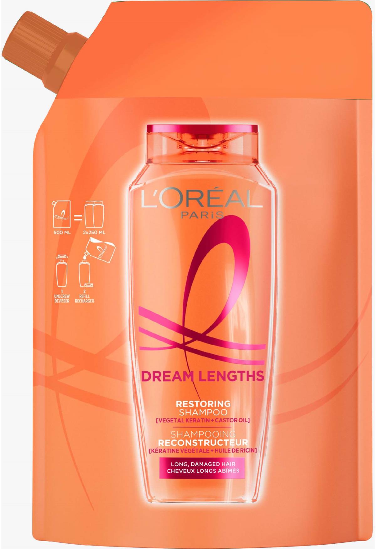 Loreal Paris Elvital Dream Length Restoring Shampoo Refill 500 ml