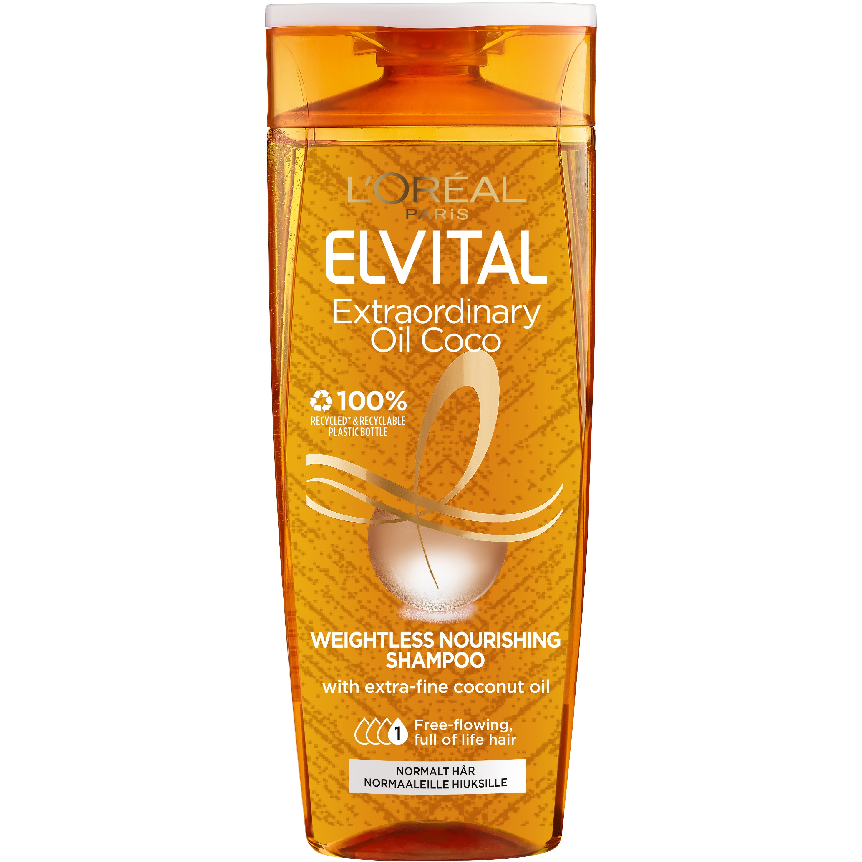 Läs mer om Loreal Paris Elvital Extraordinary Oil Coconut Shampoo 250 ml