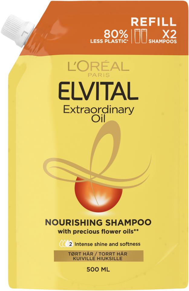 L'Oréal Paris Elvital Extraordinary Oil Shampoo Refill Pouch 500 ml