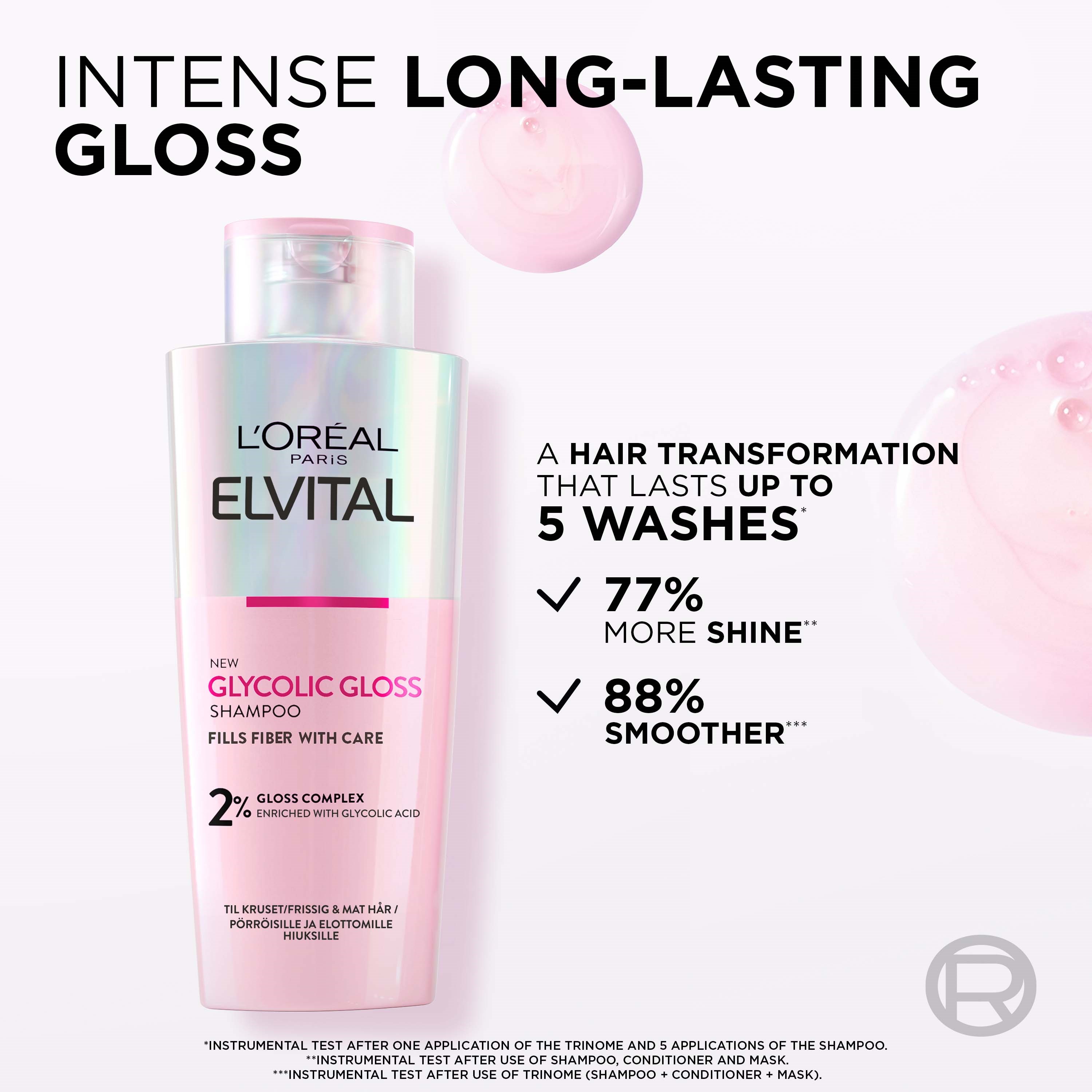 L'Oréal Paris Elvital Glycolic Gloss Bundle Shampoo 200 ml & Condition (obrázok 4)