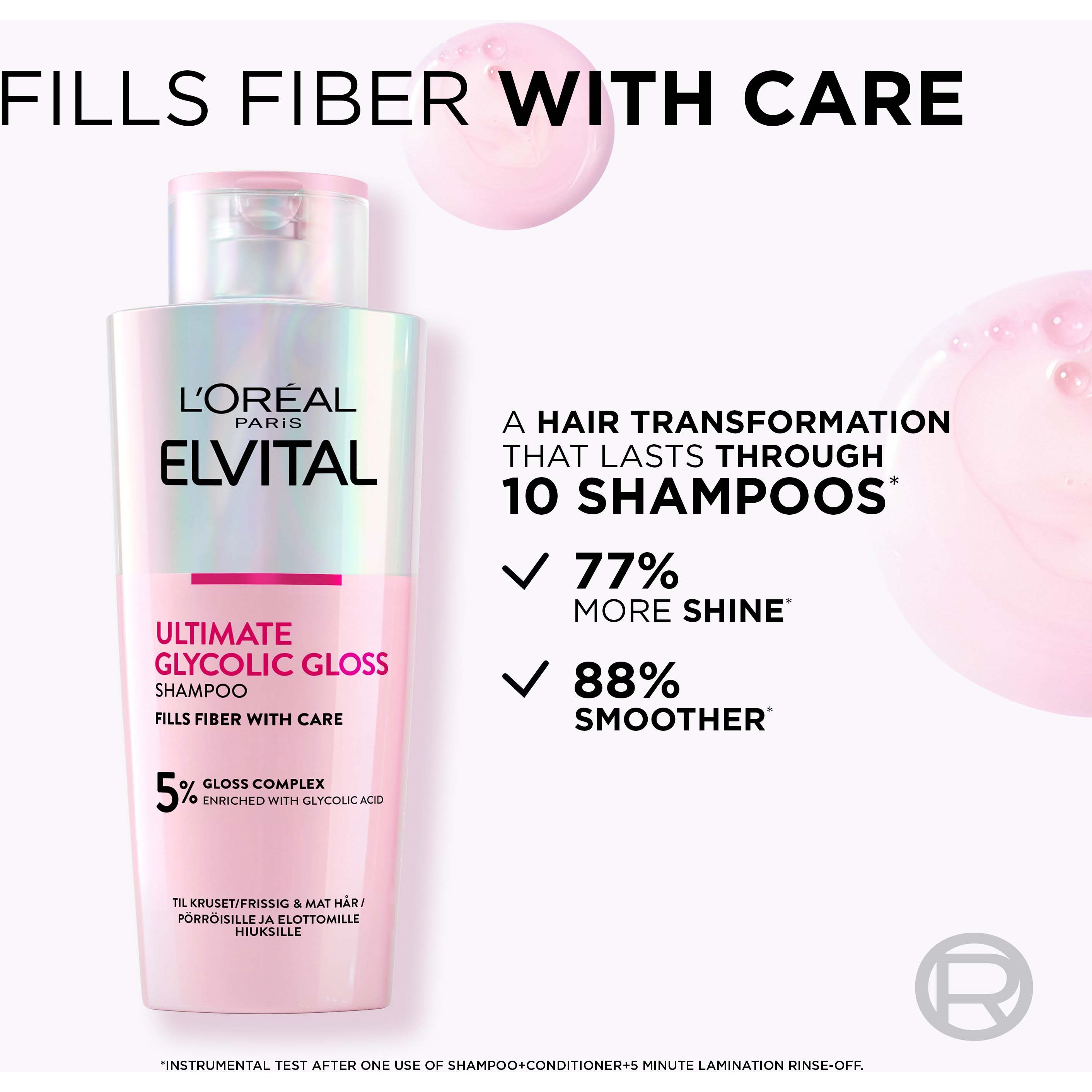 L'Oréal Paris Elvital Glycolic Gloss Ultimate Shampoo For Dull Hair 20 (obrázok 3)