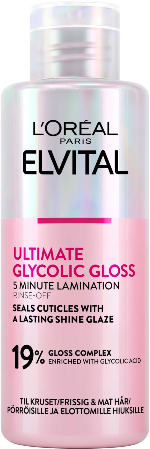 Loreal Paris Elvital Glycolic Gloss Ultimate Rinse-Off Treatment For Dull Hair 200 ml