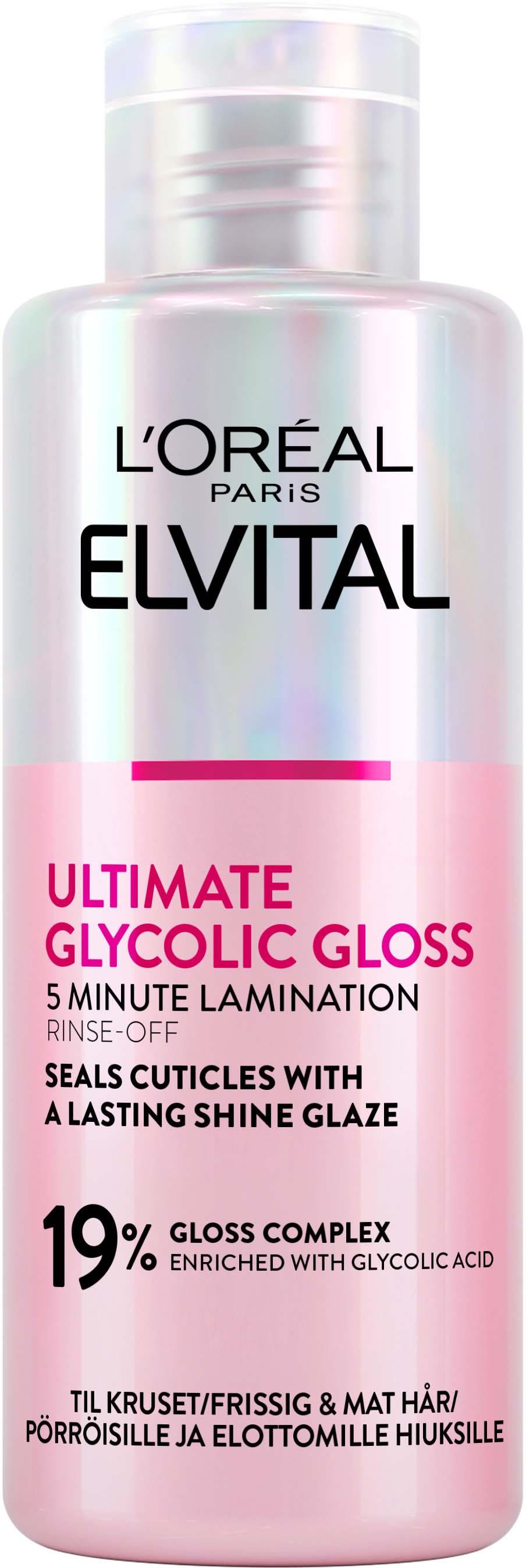 Loreal Paris Elvital Glycolic Gloss Ultimate Rinse-Off Treatment For Dull Hair 200 ml