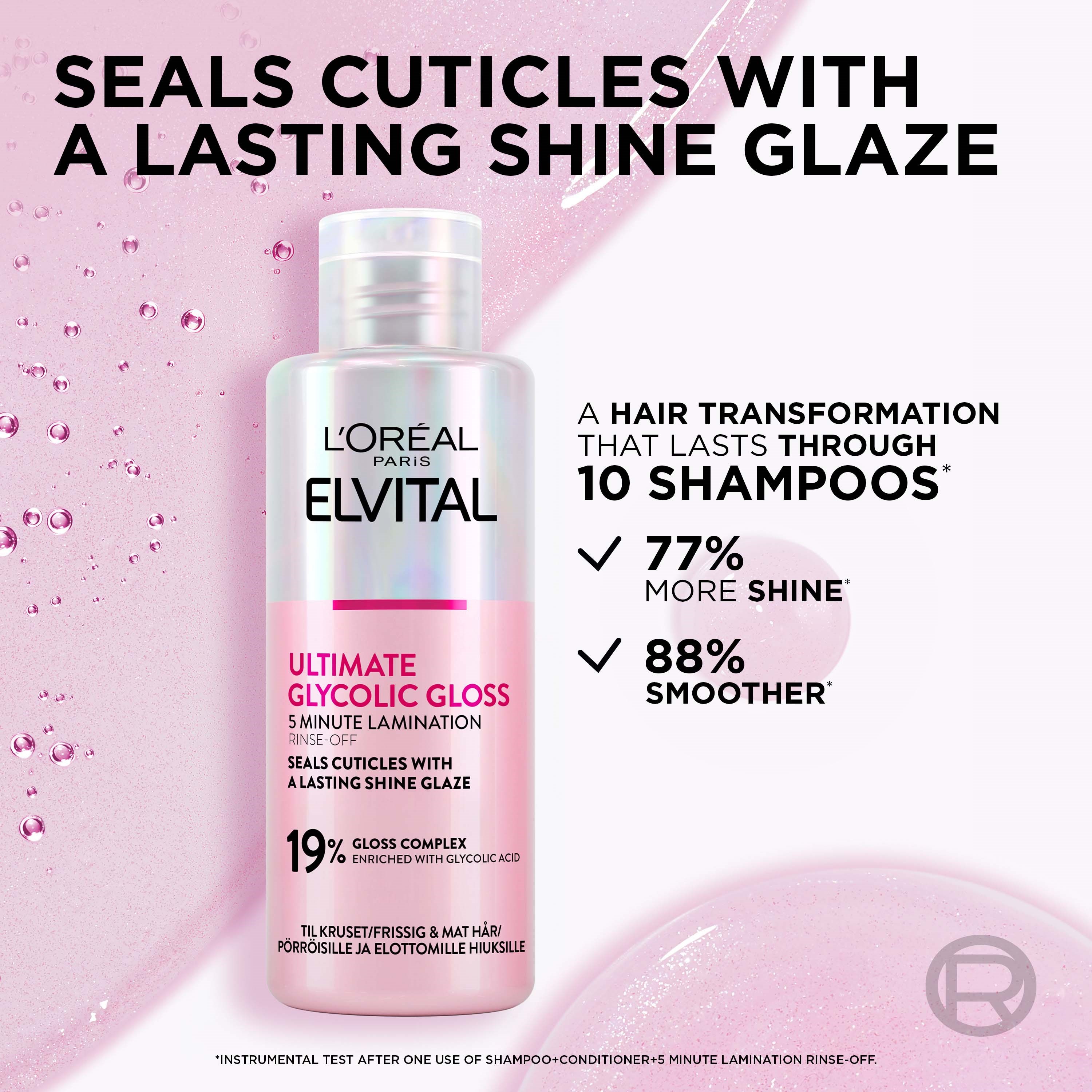 L'Oréal Paris Elvital Glycolic Gloss Ultimate Rinse-Off Treatment For (obrázok 5)