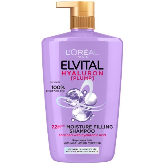 Läs mer om Loreal Paris Elvital Hyaluron Plump Shampoo 1000 ml