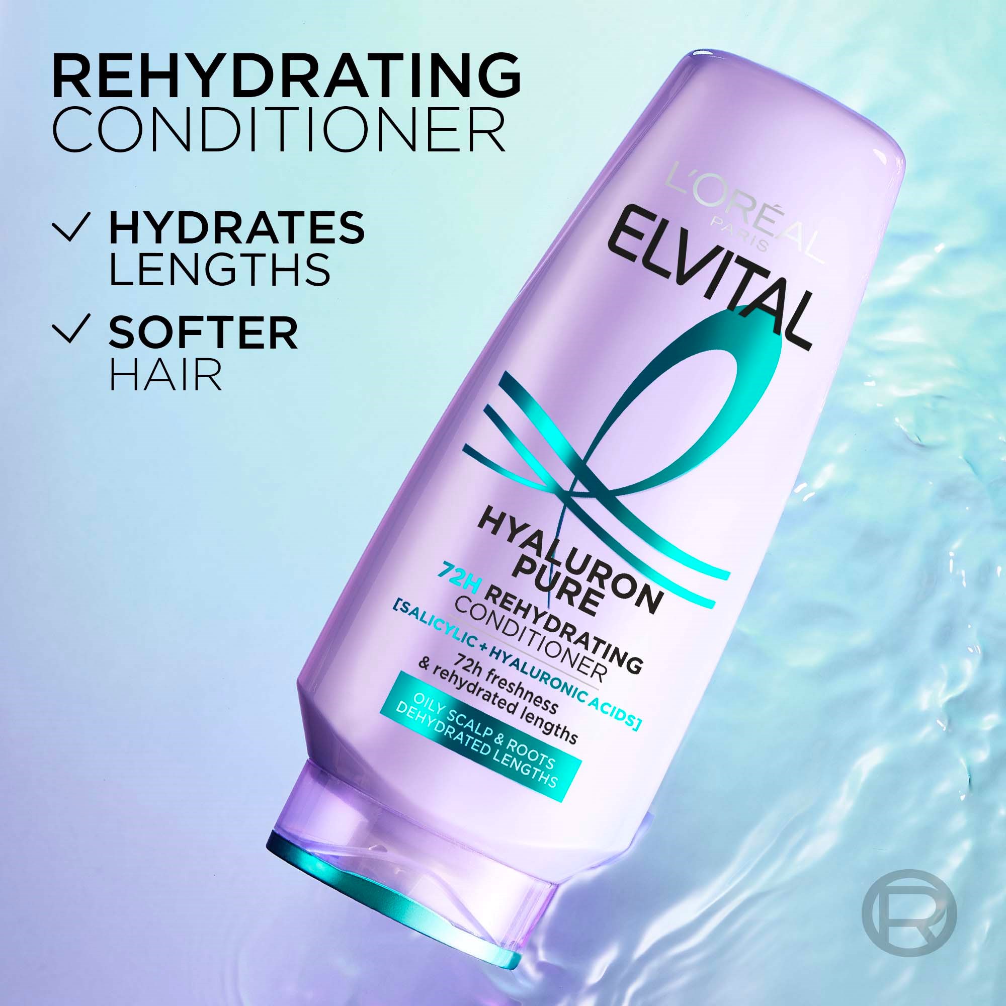 L'Oréal Paris Elvital Hyaluron Pure Conditioner 300 ml (obrázok 3)