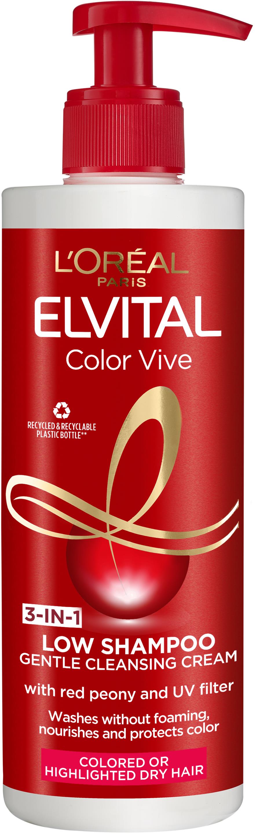 Loreal Paris Elvital Low Schampoo Color-Vive Low Shampoo 400 ml | lyko.com elvital color vive shampoo