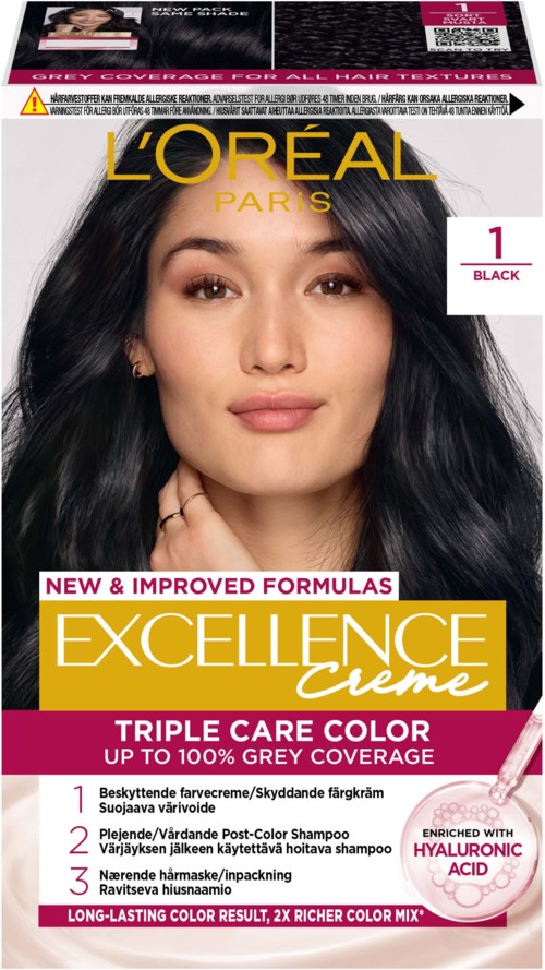 Loreal Paris Excellence Crème Triple Care Color 1 Black