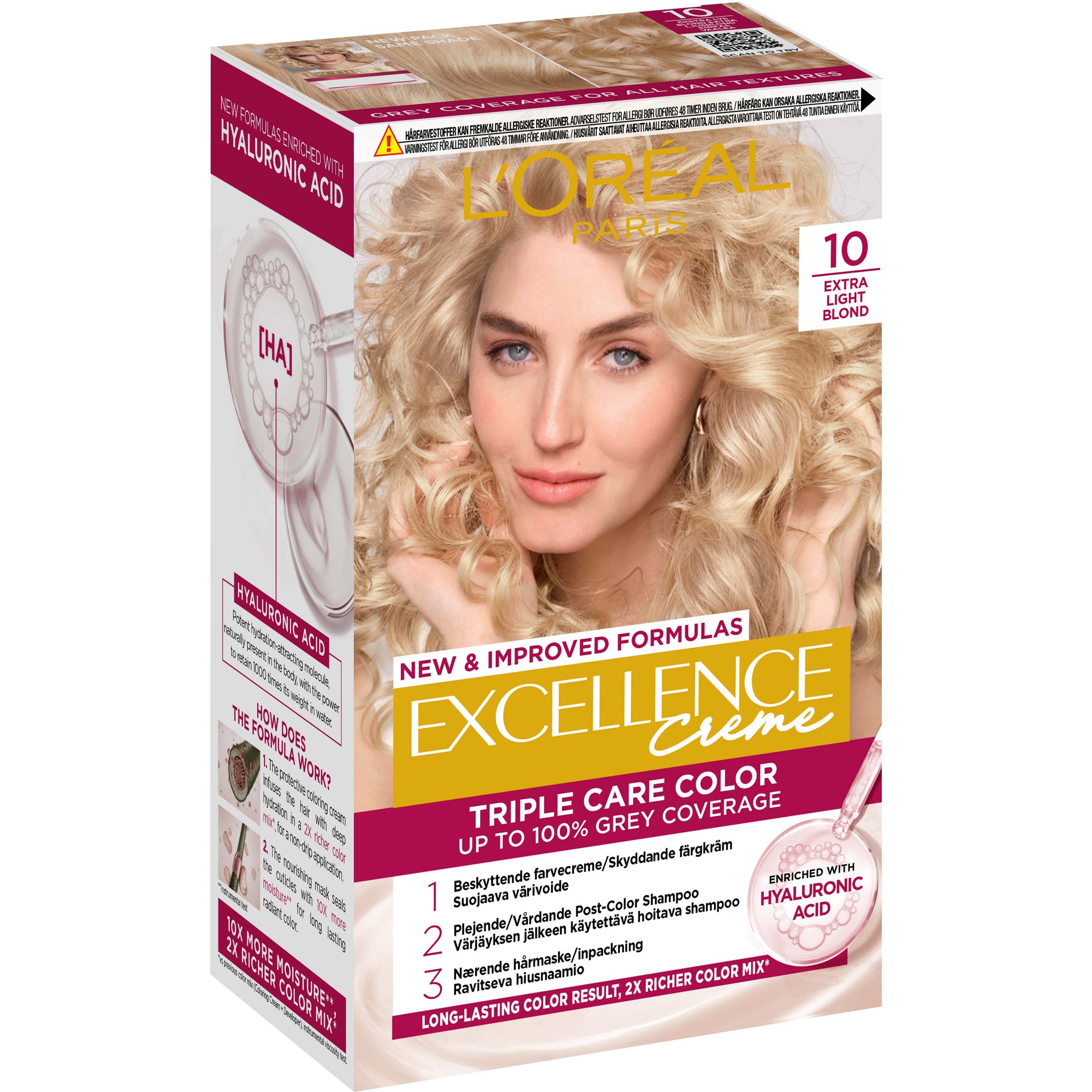 L'Oréal Paris Excellence Crème Triple Care Color 10 Extra Light Blonde (obrázok 5)