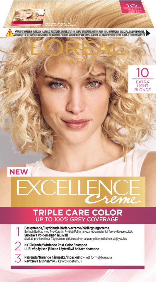 Loreal Paris Excellence Creme 10 Extra Light Blonde Lyko Loreal Paris Excellence Creme 10 Extra Light Blonde Lyko