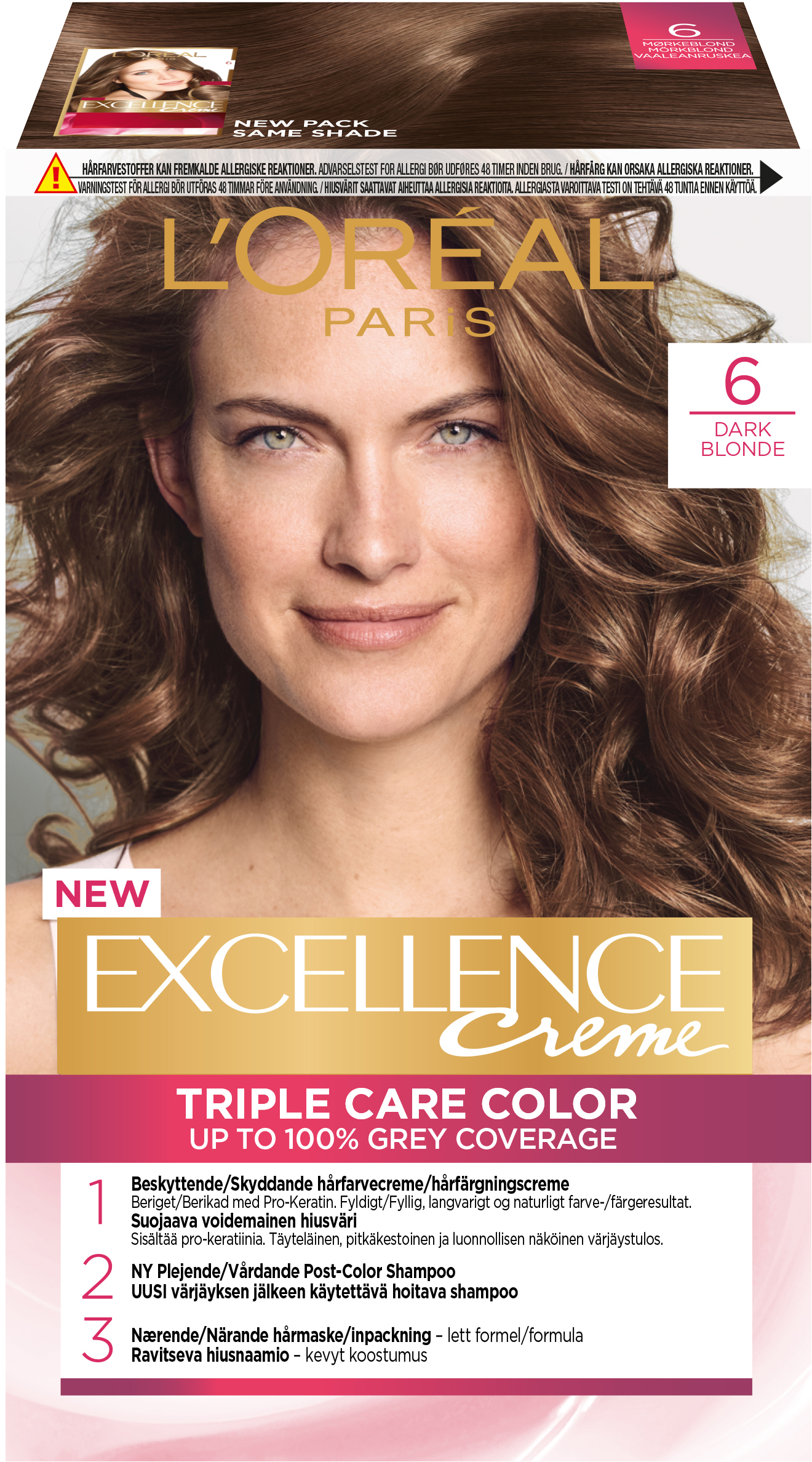loreal excellence color 2 shades darker than dark blonde
