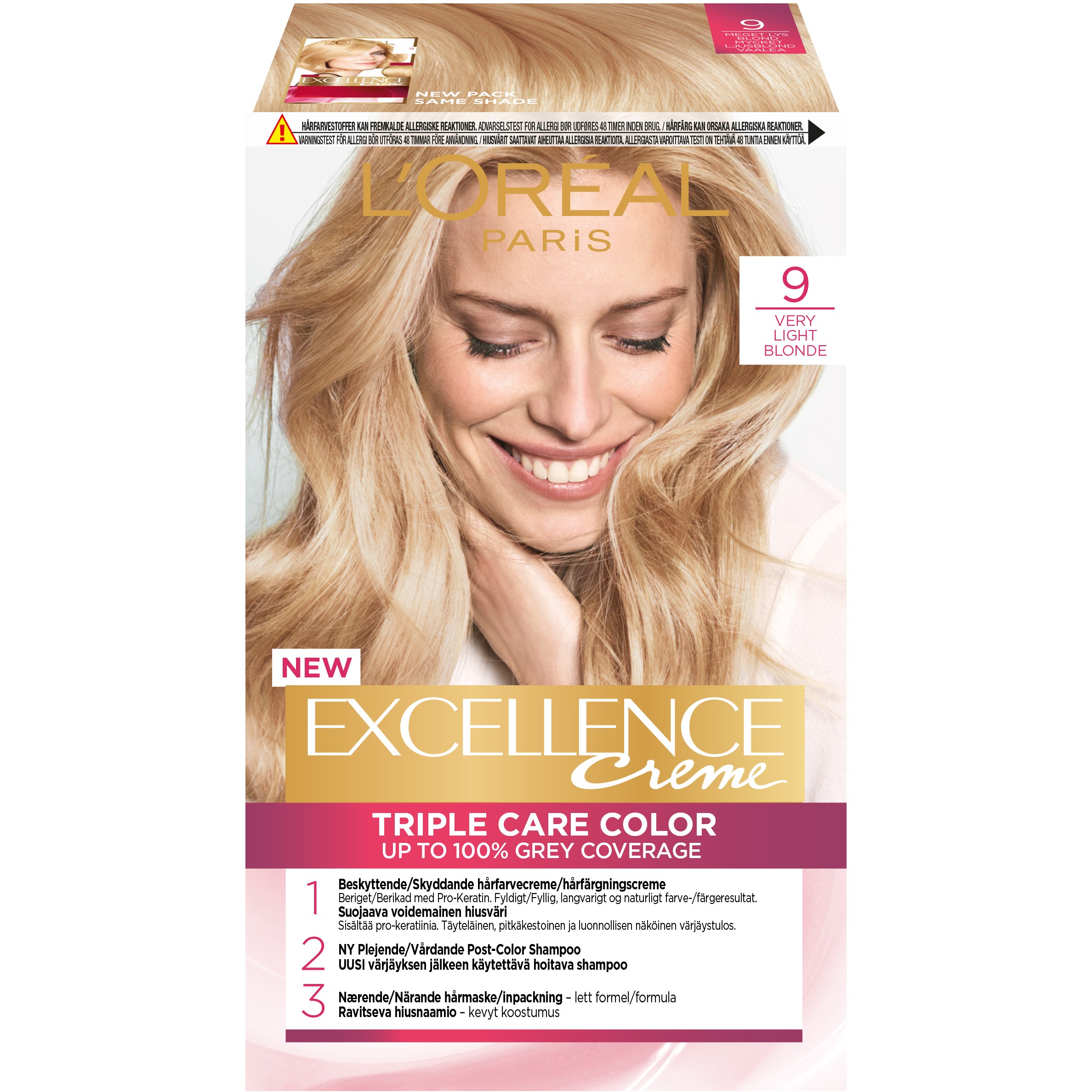 Läs mer om Loreal Paris Excellence Creme 9 Very Light Blonde