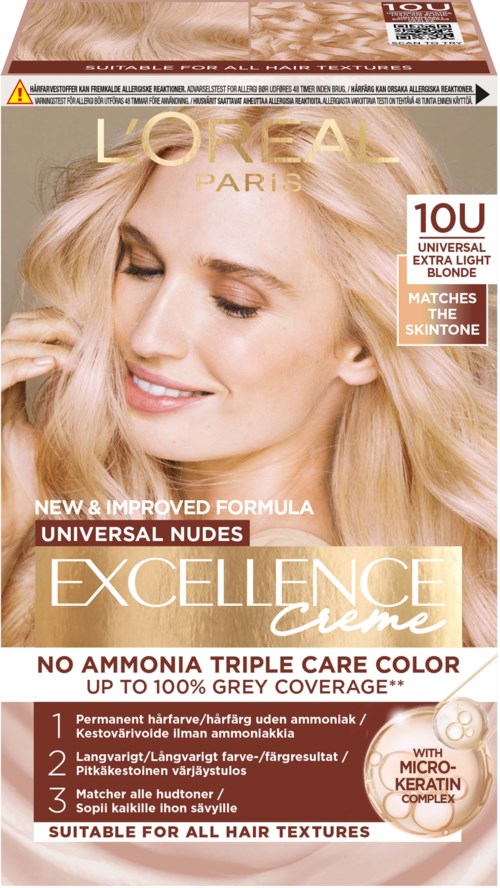 Loreal Paris Excellence Creme Universal Nudes 10U Universal Extra Light Blonde