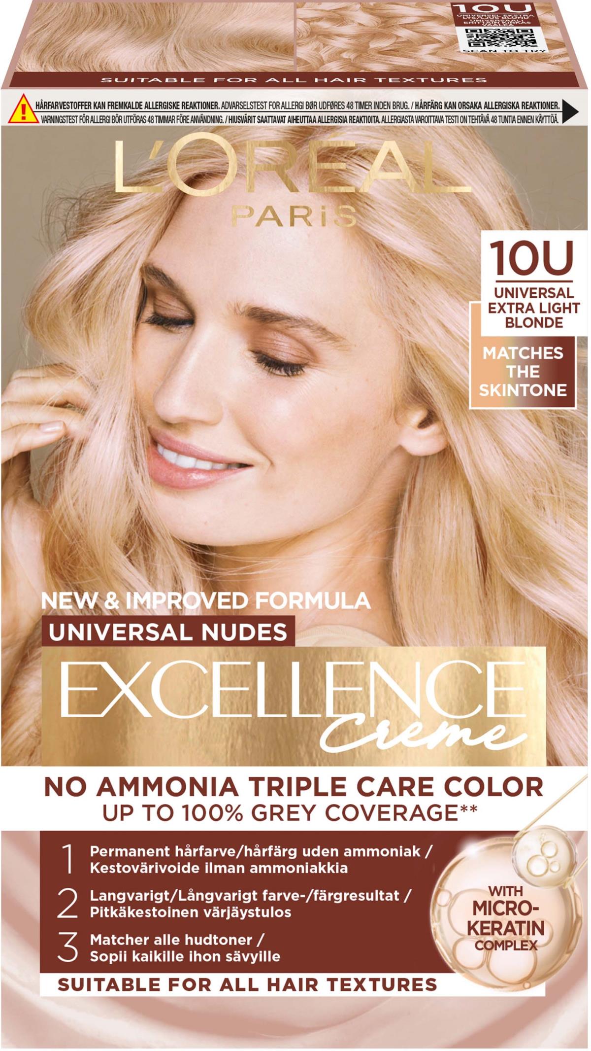 Loreal Paris Excellence Creme Universal Nudes 10U Universal Extra Light Blonde