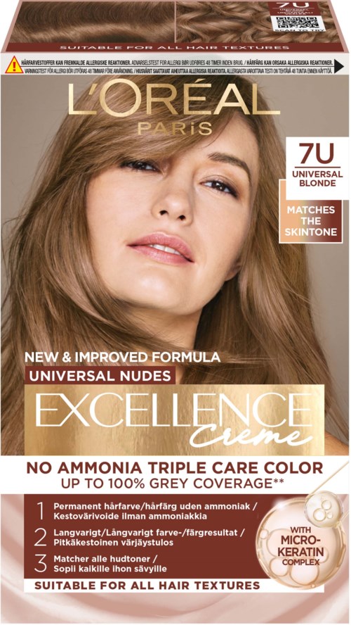Loreal Paris Excellence Creme Universal Nudes 7U Universal Blonde