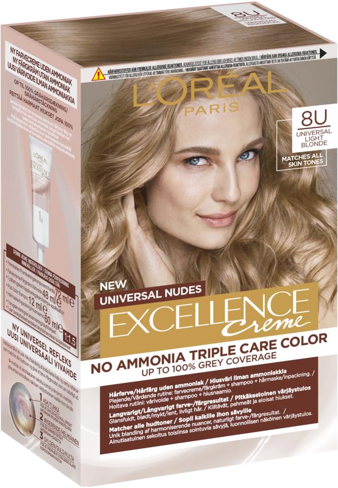 L'Oréal Paris Excellence Universal Nudes Light Blonde 8U  