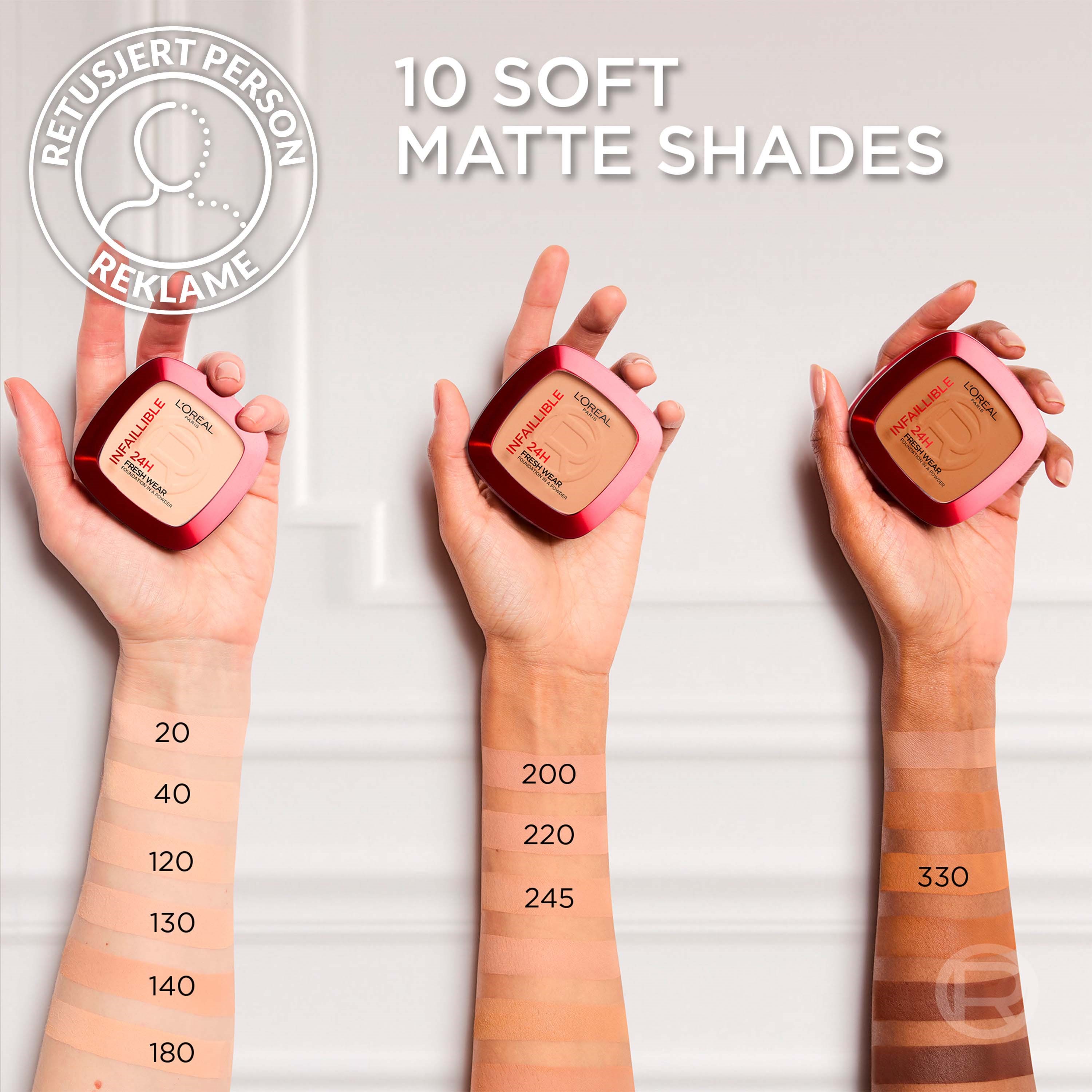 L'Oréal Paris Infaillible 24H Fresh Wear Foundation in a Powder 40 War (obrázok 9)