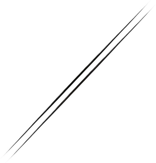 A simple black and white illustration showing diagonal lines crossing each other.