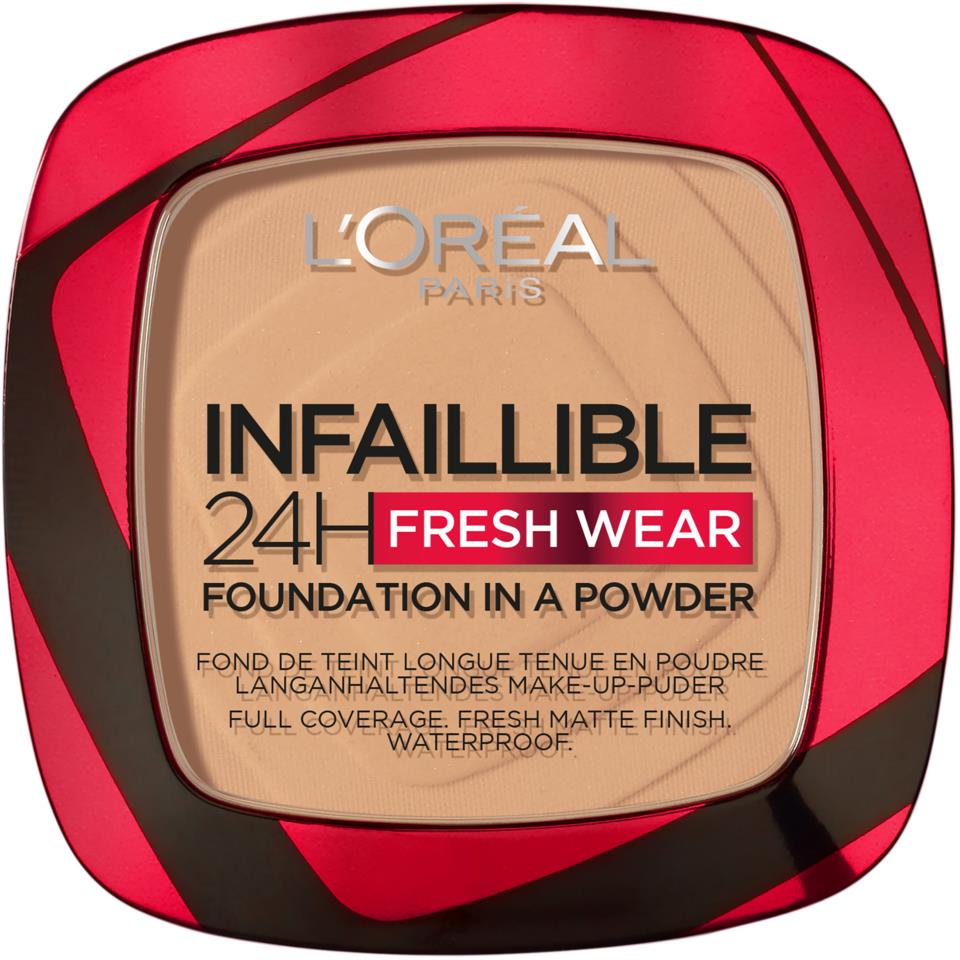 L'Oreal Paris Infaillible Fresh Wear 24H Powder Foundation  250 Radiant Sand