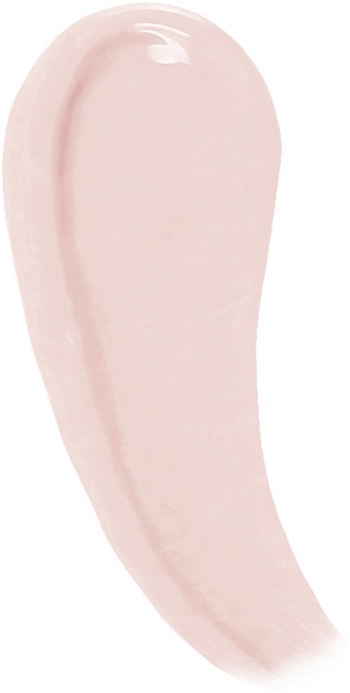 Ett ljust rosa, krökt föremål som ser glatt och glänsande ut.