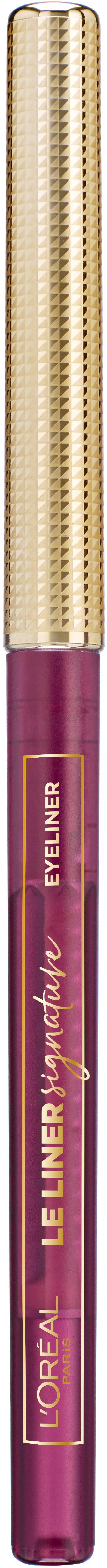 Læbglans i guld- og lilla beholder med tekst, der angiver, at det er en L'Oreal Paris Elive Shine.