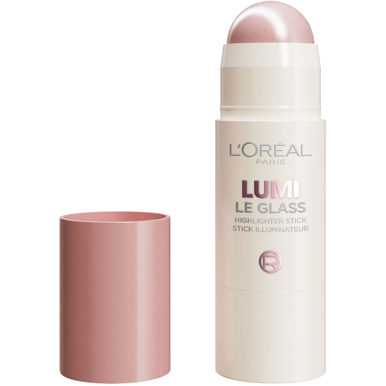 Zdjęcia - Puder i róż LOreal L'Oréal Paris Lumi Le Glass Highlighter Stick 620 Glassy Pink Bal 