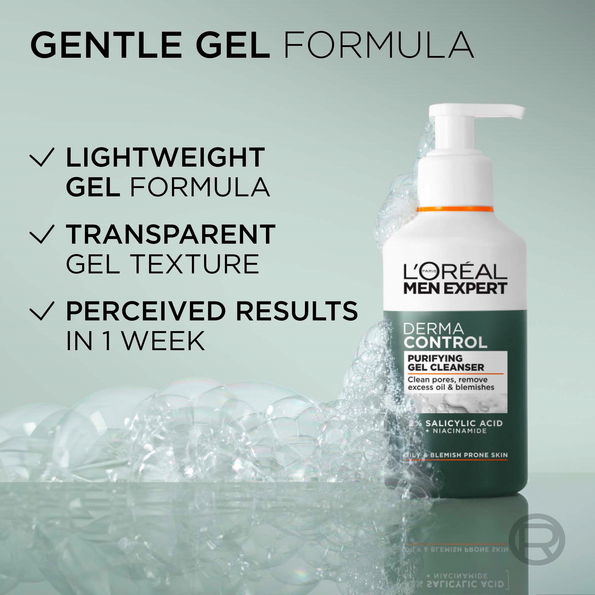 L'Oréal Paris Men Expert Derma Control Purifying Gel Cleanser 260 ml (obrázok 5)