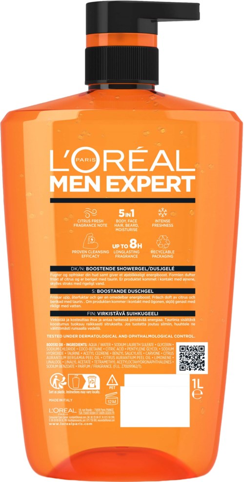 Loreal Paris Men Expert   Hydra Energetic Shower Gel 1000 ml