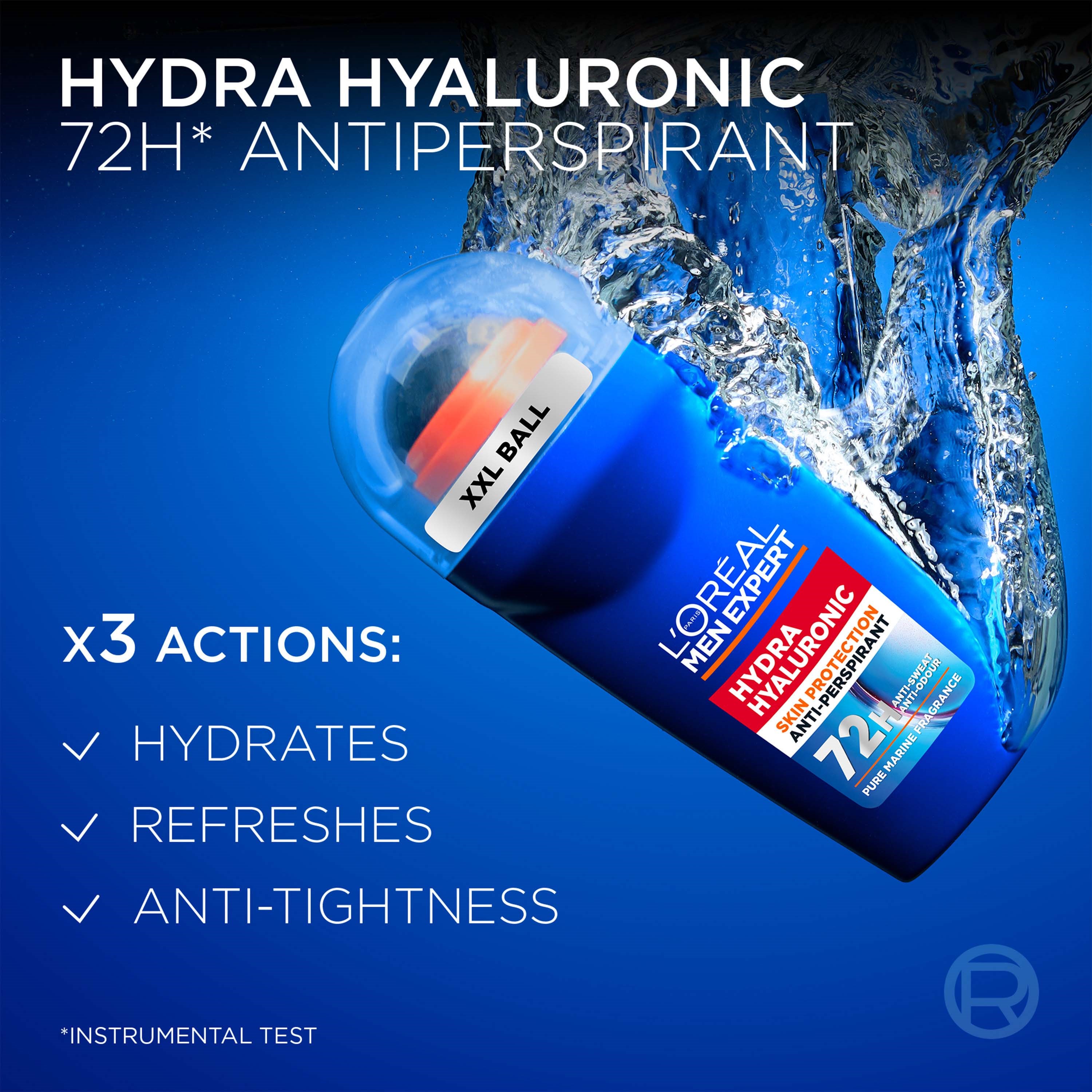 L'Oréal Paris Men Expert Hydra Hyaluronic Deodorant Roll On 50 ml (zdjęcie 4)