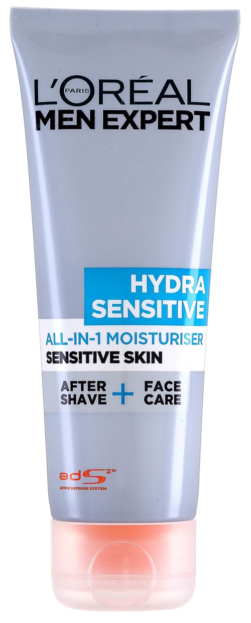 L'Oréal Men Expert Hydra Sensitive All-in-One Feuchtigkeitscreme für empfindliche Haut, nach Rasur und Gesichtsreinigung.