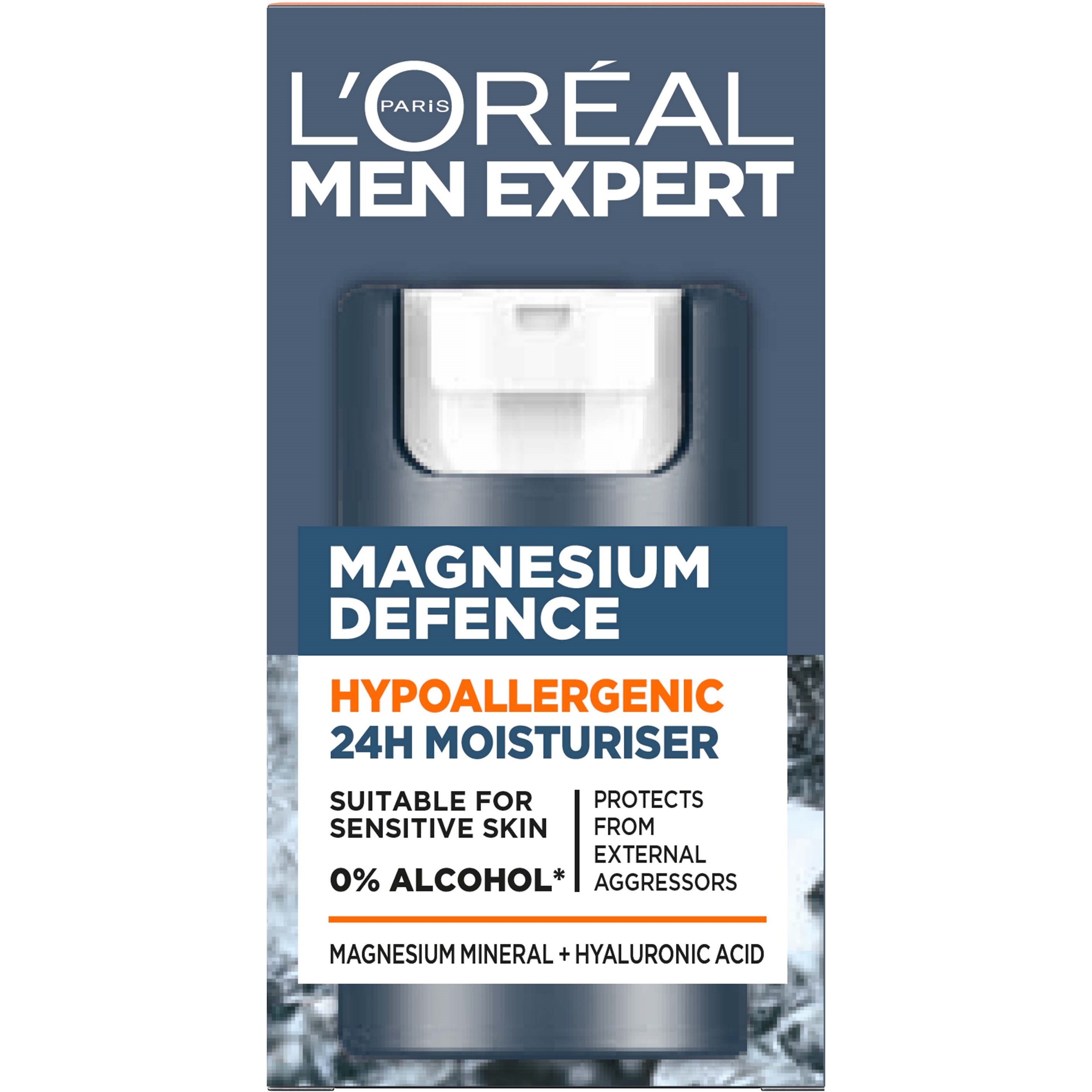 Alternativ bild 1 för Loreal Paris Men Expert  Magnesium Defence Hypoallergenic 24H Moisturi