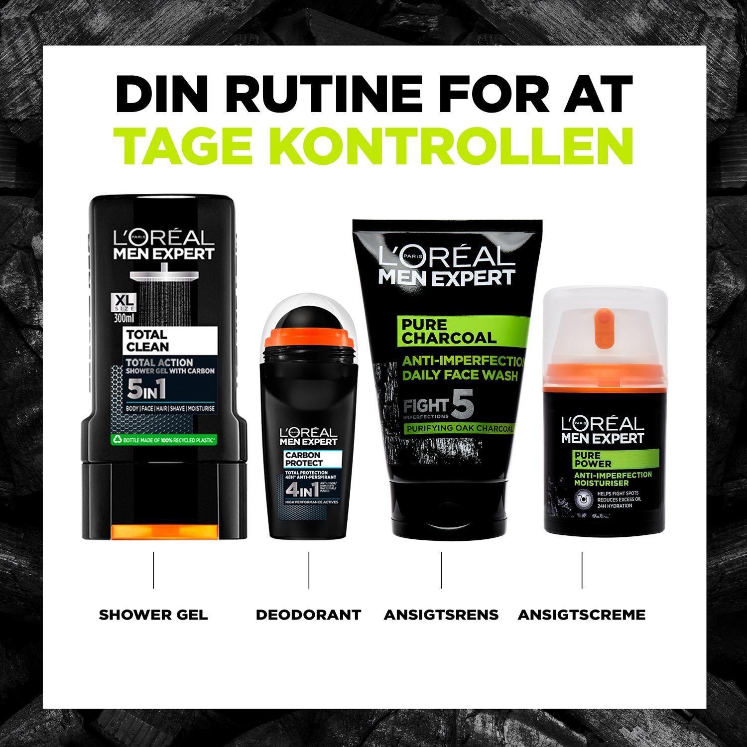 Alternativ bild 1 för Loreal Paris Pure Carbon Men Expert Anti-Imperfection Daily Face Wash