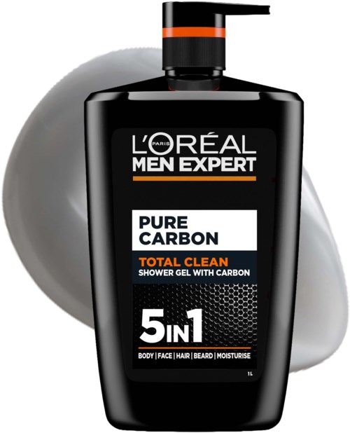 Гель для душа мужской L'Oreal Paris Men Expert Total Clean, с углём, 1000 мл — фото 3