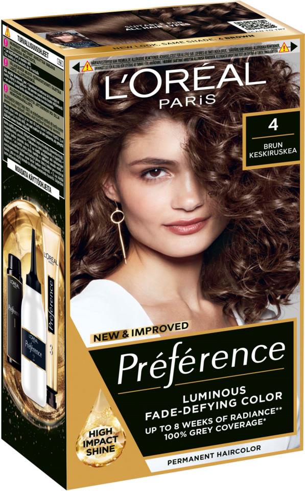 L'Oréal Paris Préférence Permanent Haircolor 4 Tahiti